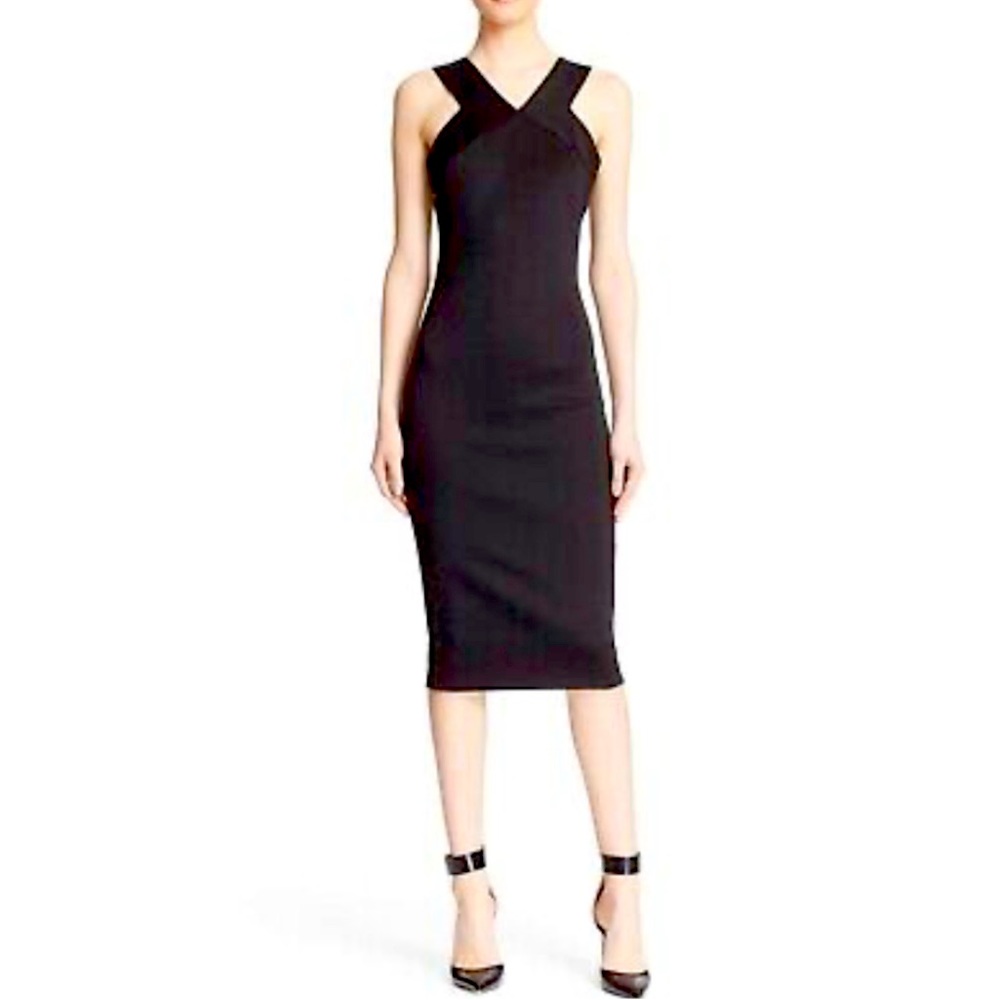 NWOT TED BAKER  VANDENA BODYCON KNITTED MIDI HALTER DRESS SZ 6 US OR TED SZ 2